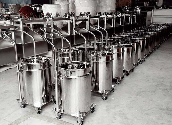 Trolley Type Stainless Steel Vat Pail 300L Food Grade Customized