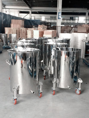 Good price 316L  Stainless Steel Water Bucket , Dairy Storage Tanks With Wheels online