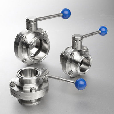 Good price Sanitary Ss Butterfly Valve , 316l Clamped Weld DIN Butterfly Valve online