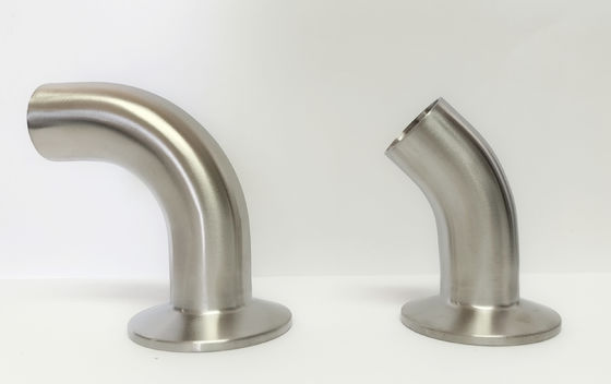 Good price Sanitary Stainless Steel 90 Degree Elbow , Butt Weld Stainless Steel Ferrule Clamp online
