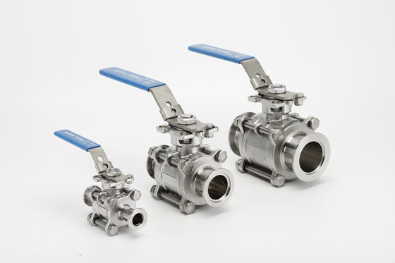 Good price SS316L Sanitary ISO Vacuum Fittings  , Stainless Steel 3PC Ball Valve online