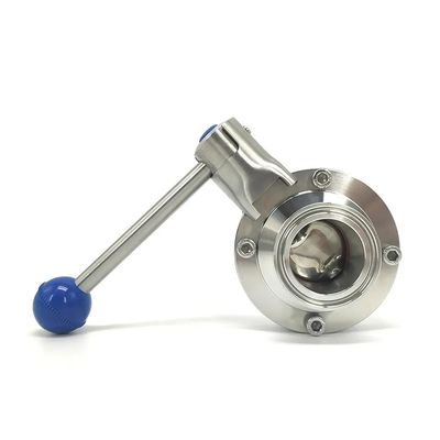 Un buen precio. Válvulas de acero inoxidable de grado alimenticio de 1,5 pulgadas Tri-clamp Válvula de mariposa Ss304 en línea