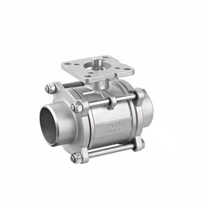 Good price 1/2 To 4 Inch 3 Piece Butt Welded Stainless Steel Ball Valve 1000WOG online