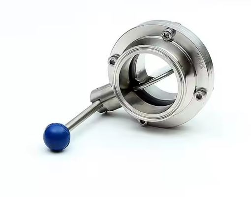 Good price High Performance Sanitary Stainless Steel Butterfly Valves Low Temperature Clamp SEAT food standard online